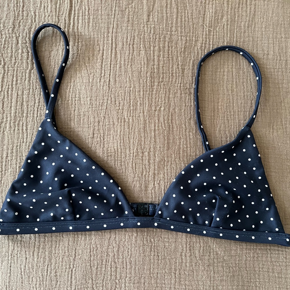 Matteau Black Polka Dot Bikini Top